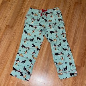 Cute Lands End Winter Holiday Dog Pajama Pants